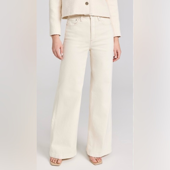 Maje High-Waisted Wide-Leg Jeans White, US 6 - Picture 2 of 16
